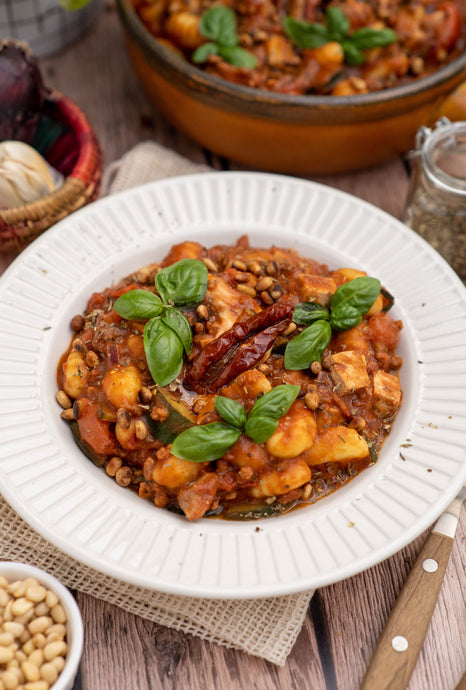 Vegetarische Eiwitrijke Gnocchi Bolognese